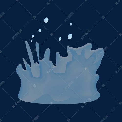 水濺水珠純凈水插畫素材圖片免費下載-千庫網