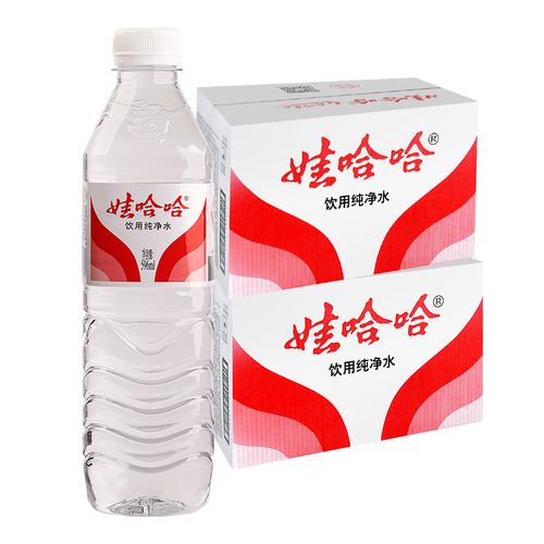 純凈水娃哈哈飲用596ml24瓶哈哈整箱礦泉水飲用水